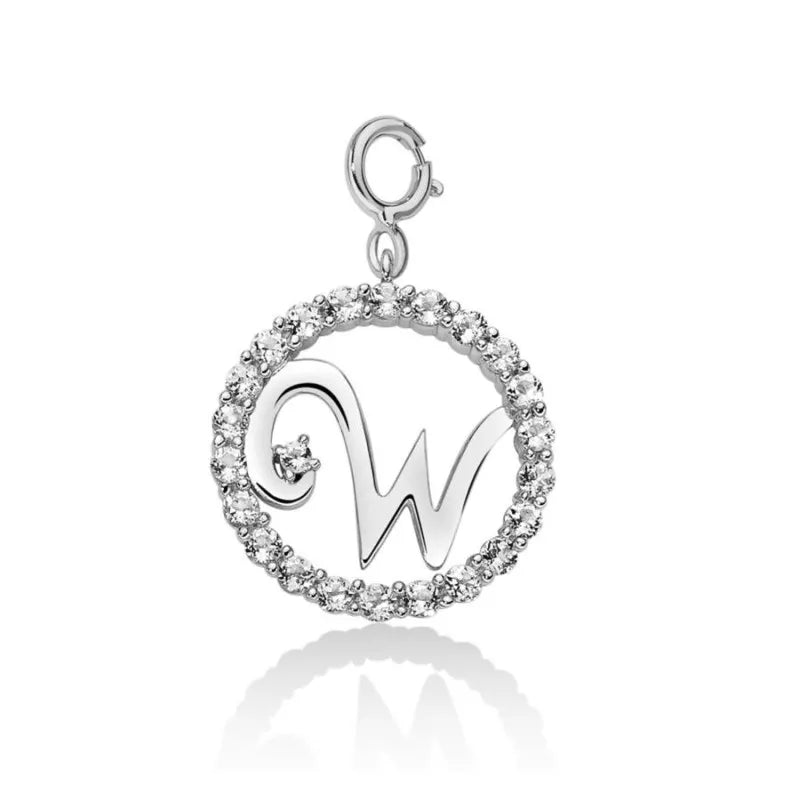 Miluna Charm in Argento Lettera W PFD857-W