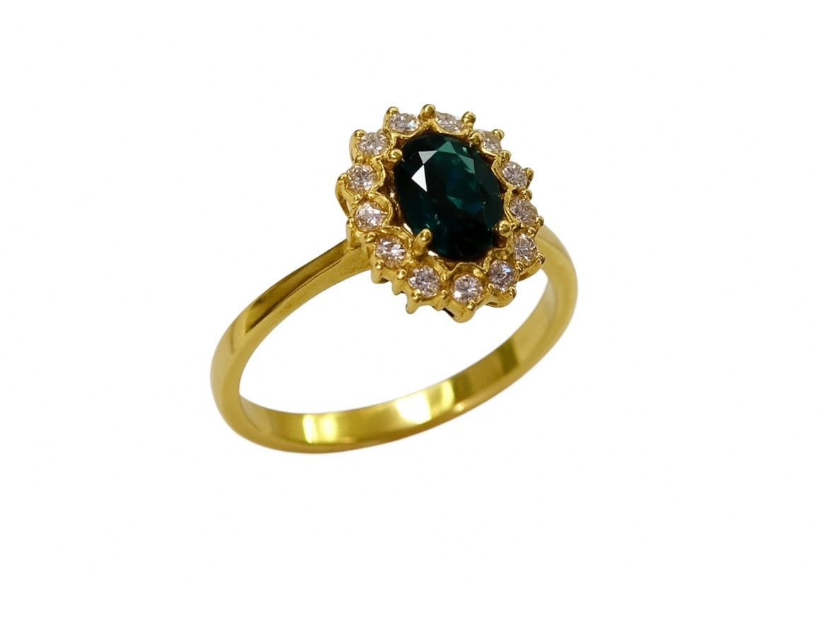 Rinaldi Anello Zaffiro Blu e Brillanti