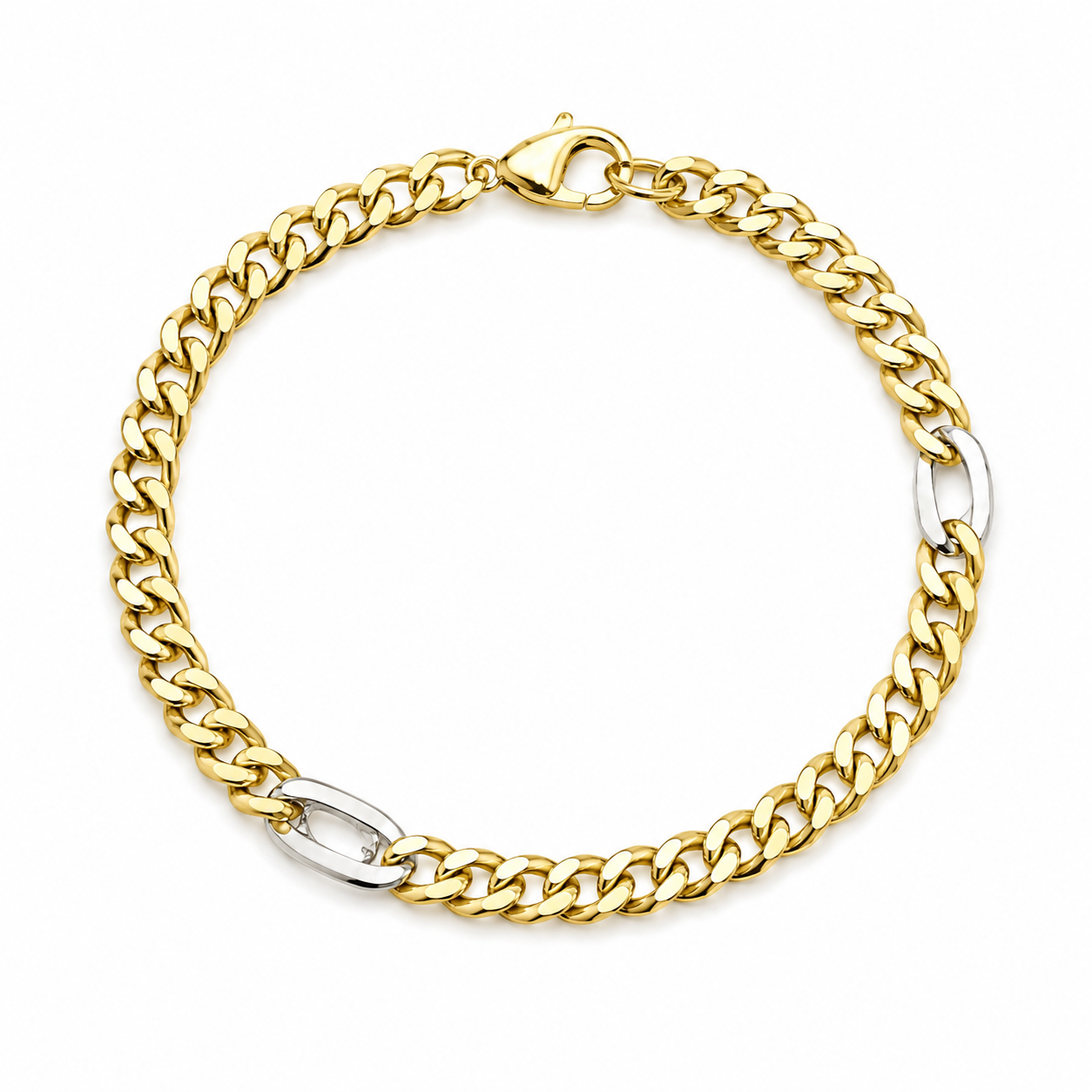 Bracciale bi-colore in oro 18k
