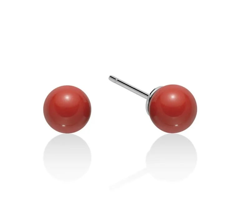 Miluna Orecchini Pasta di Corallo in Argento 925 PER3208