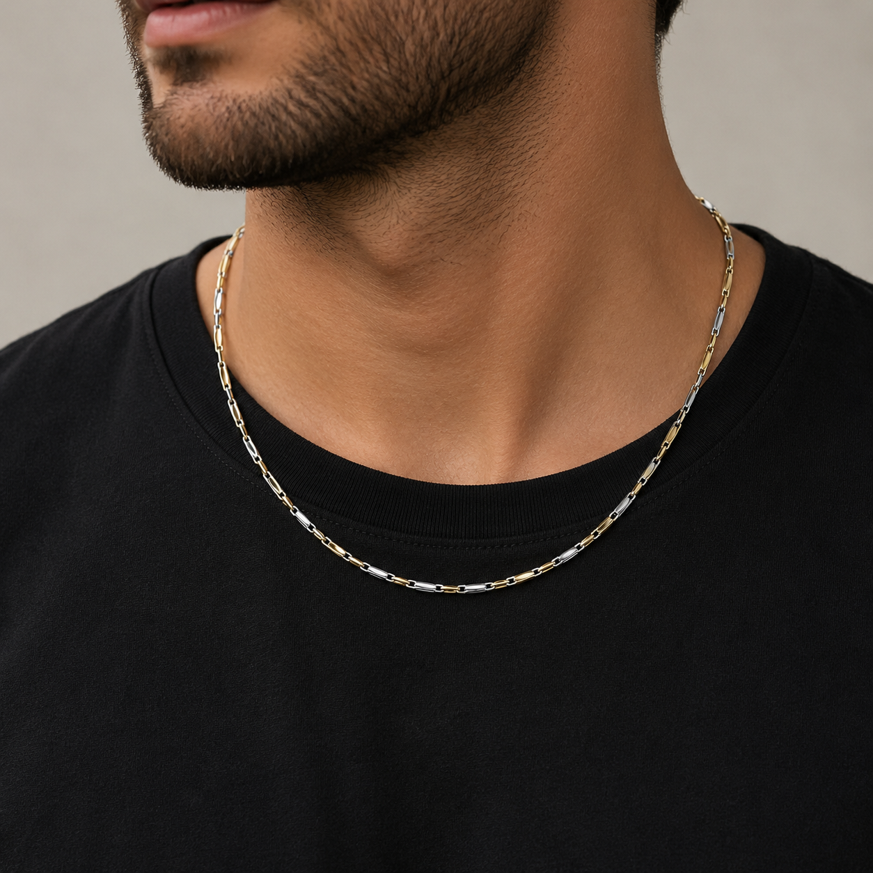 Collana Bi-Colore in Oro 18K