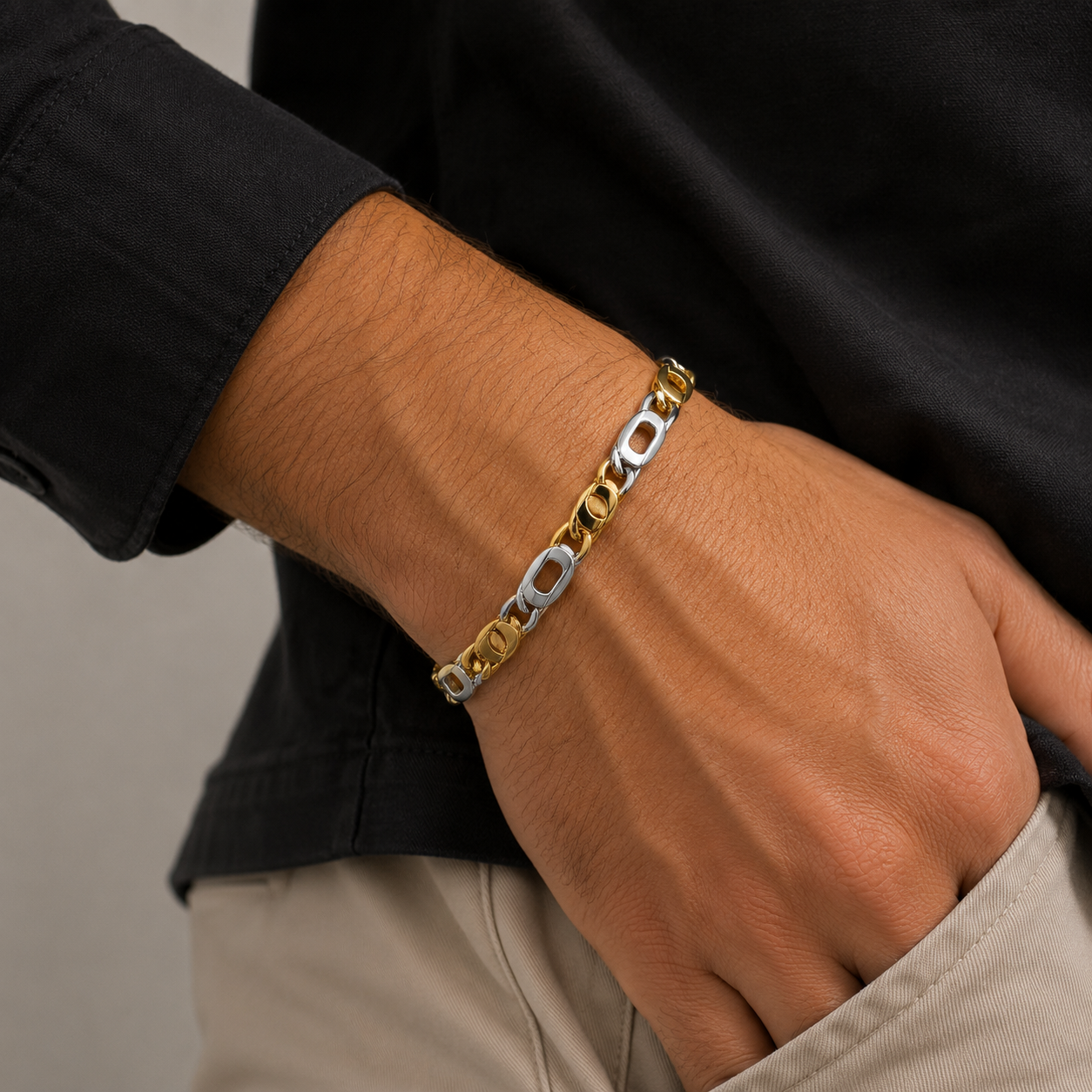 Bracciale Bi-colore in oro 18k