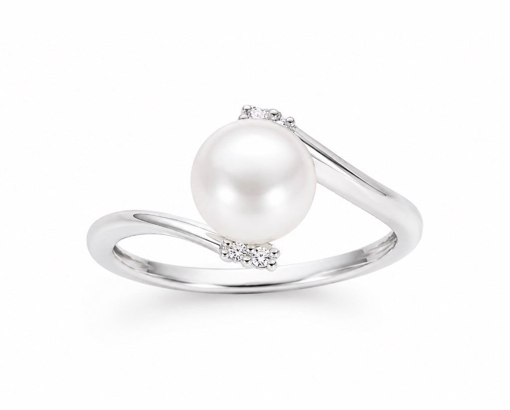 Miluna Anello Perla e Diamanti PLI1094