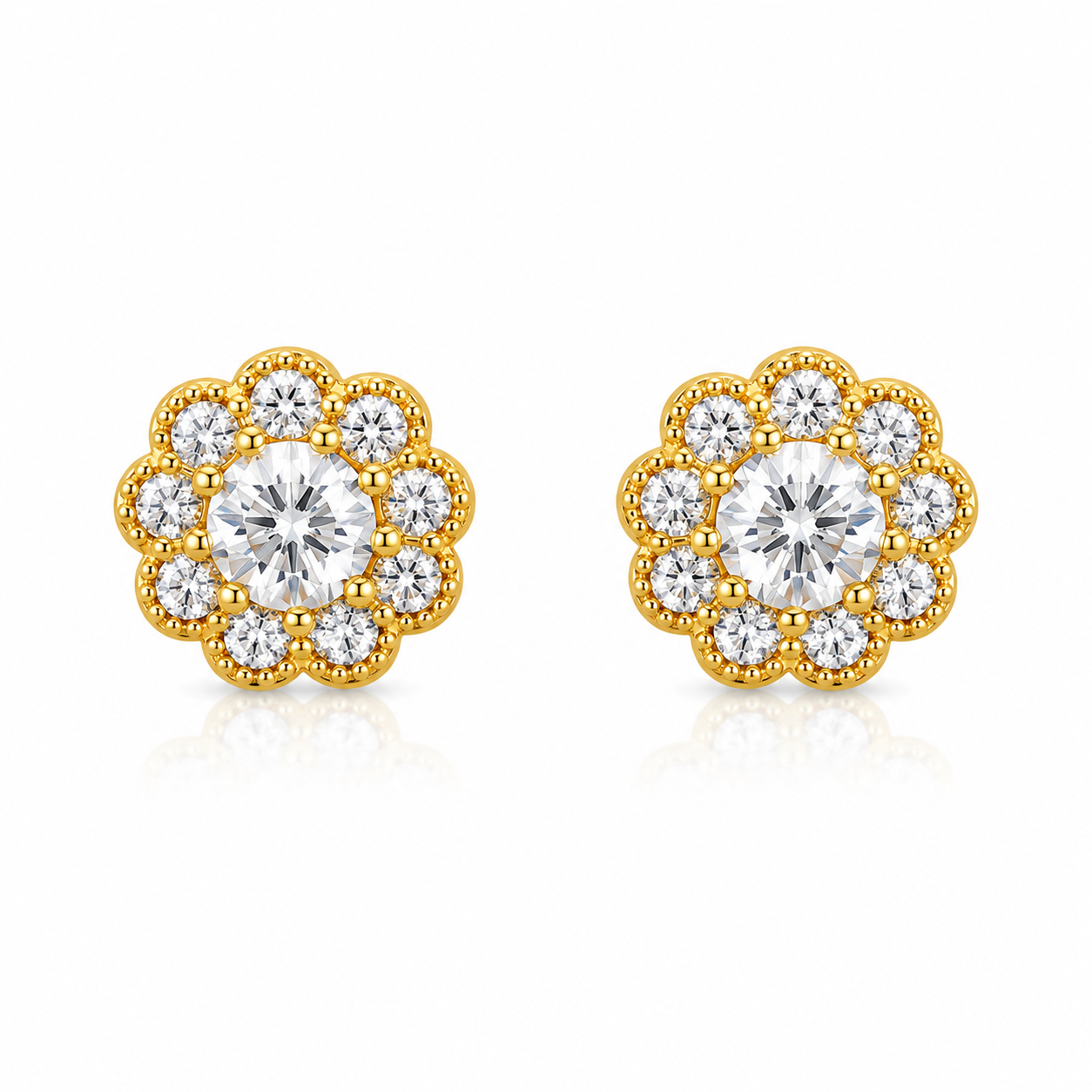 Orecchini Fiore in Oro 18k GROR42