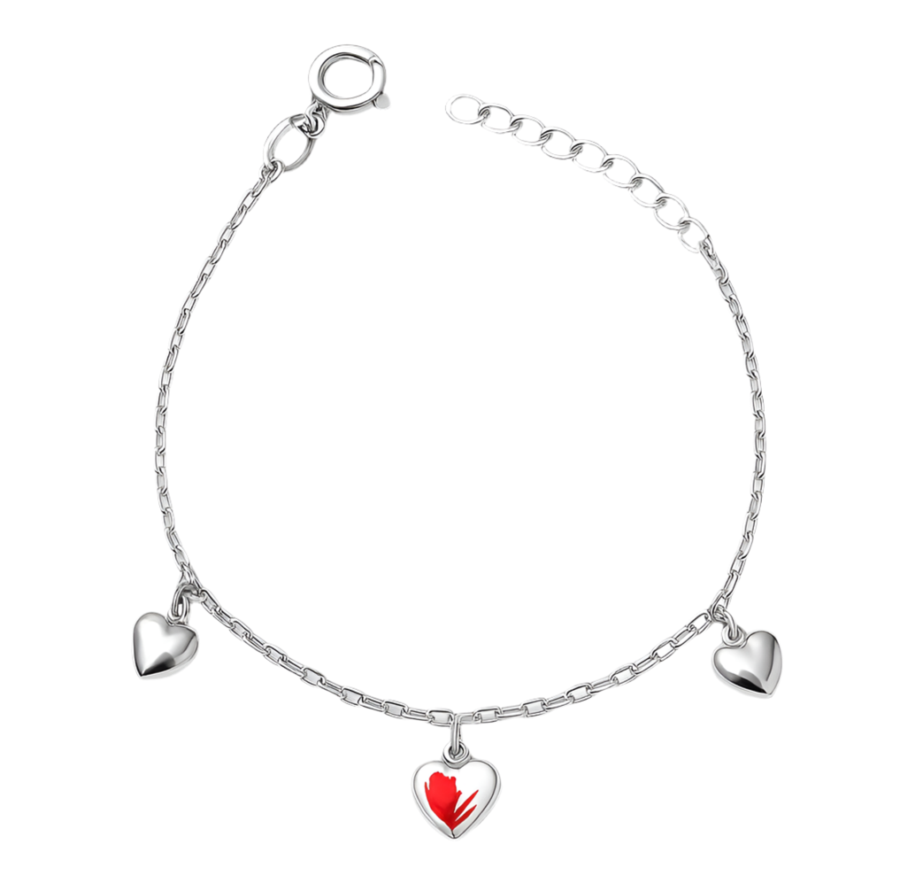 Bracciale Argento 925 Cuori