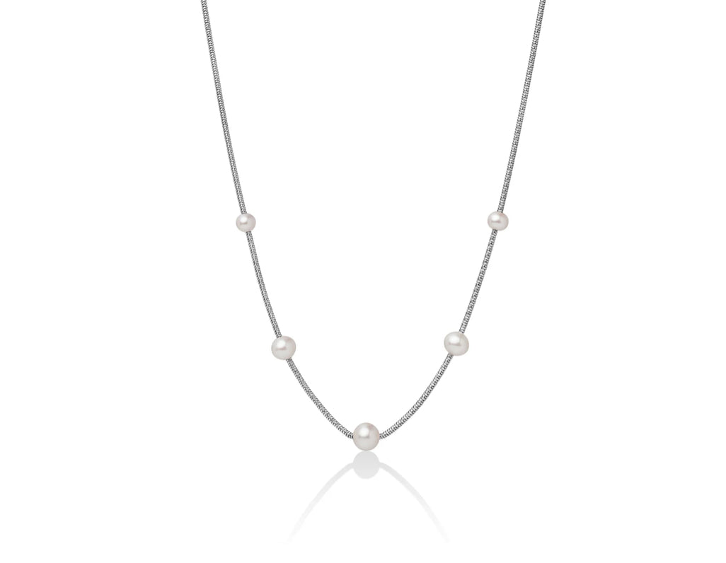 Miluna Collana Perle in Argento PCL5623