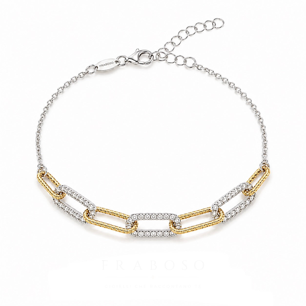 Fraboso Bracciale Bi-Color Rosè BR03800BCZI