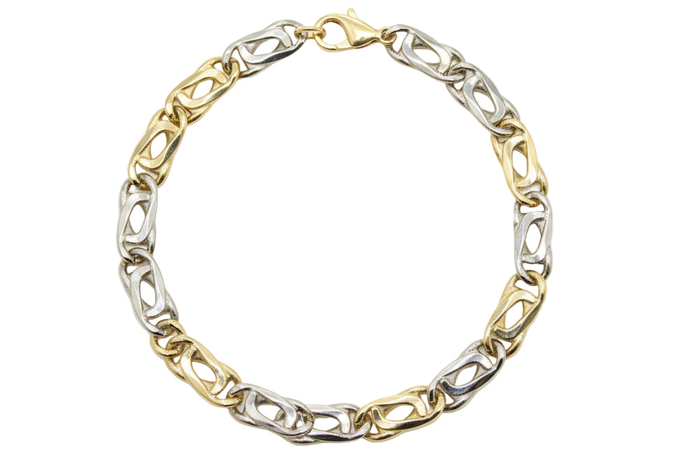 Bracciale bi-colore in oro 18k