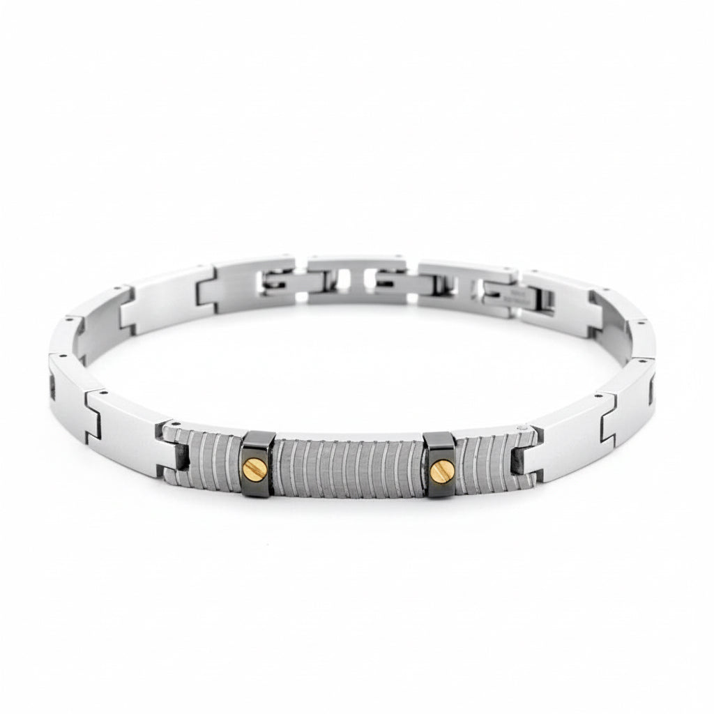 4US Paciotti Bracciale Acciaio e Oro 18k 4UBR6951