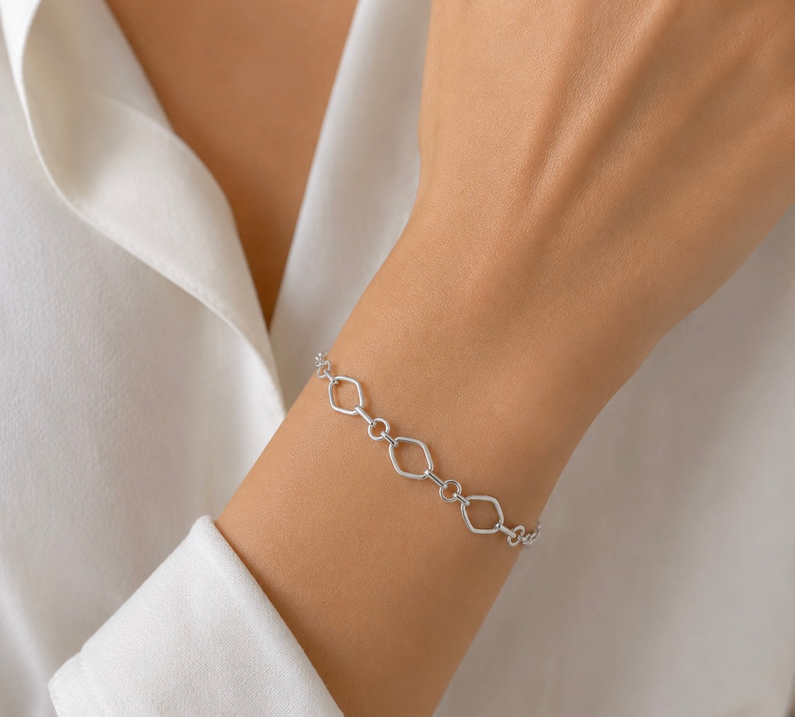 Bracciale in Oro Bianco 18k