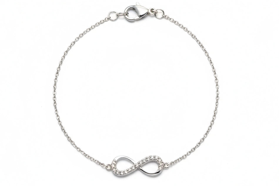 Bracciale Infinito in Oro Bianco 18K