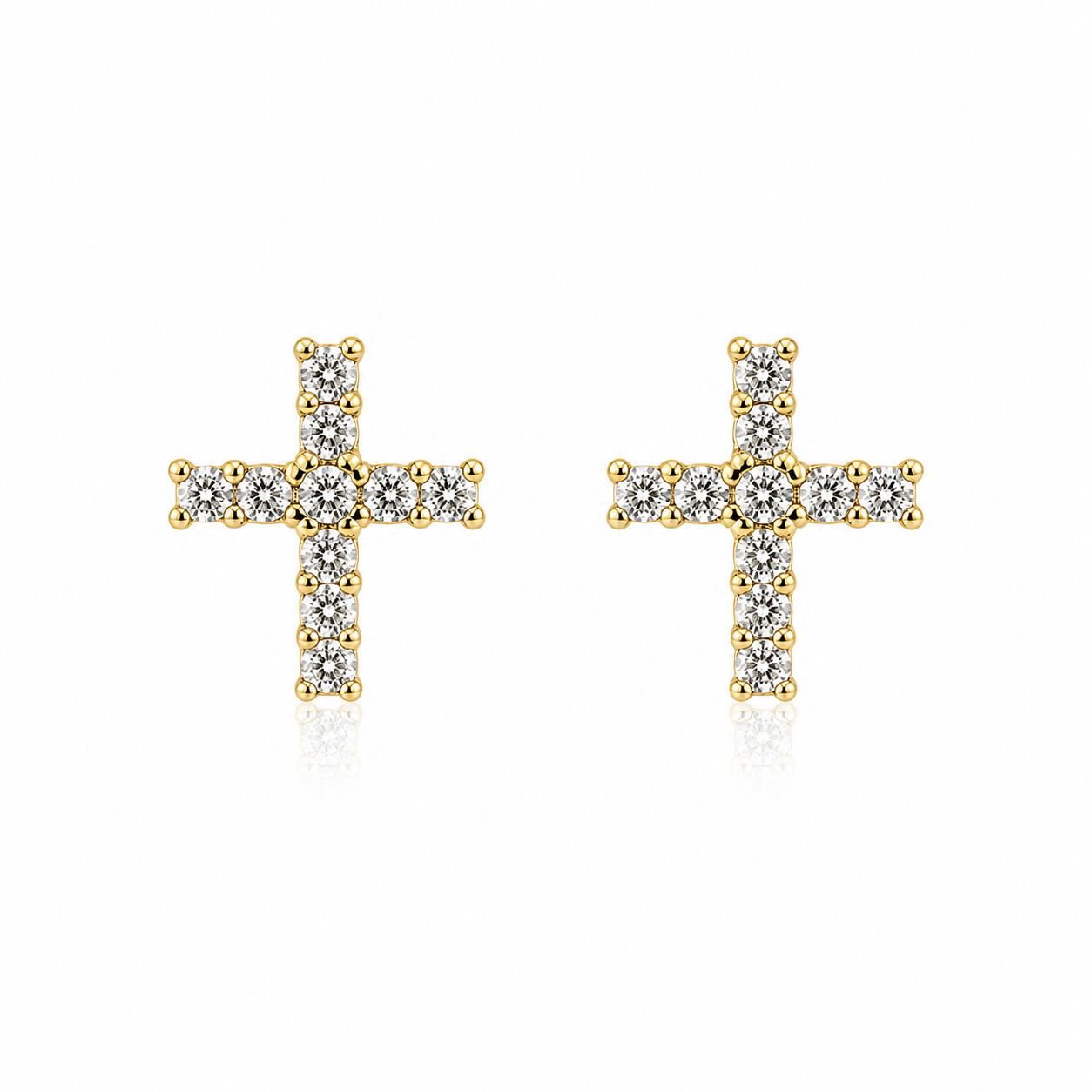 Orecchini Croce in Oro 18K GROR41