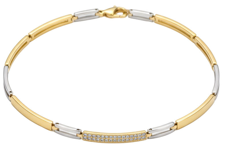 Bracciale Rigido Bi-Colore in Oro 18k