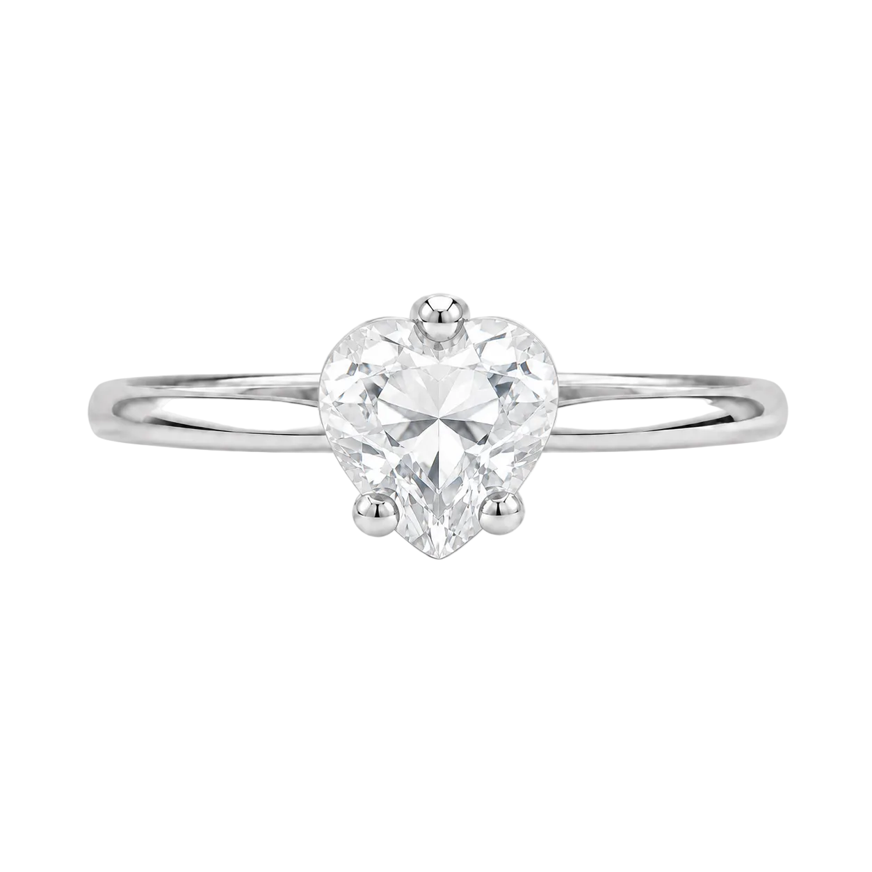 Anello Cuore in Oro Bianco 18k GRAD36