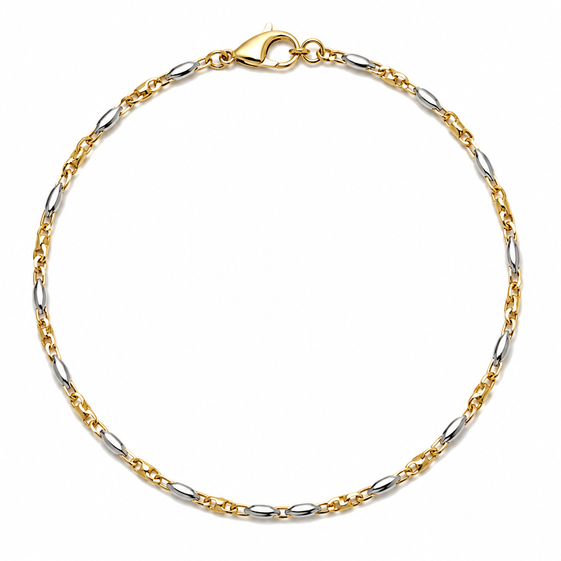 Bracciale bi-colore in oro 18k