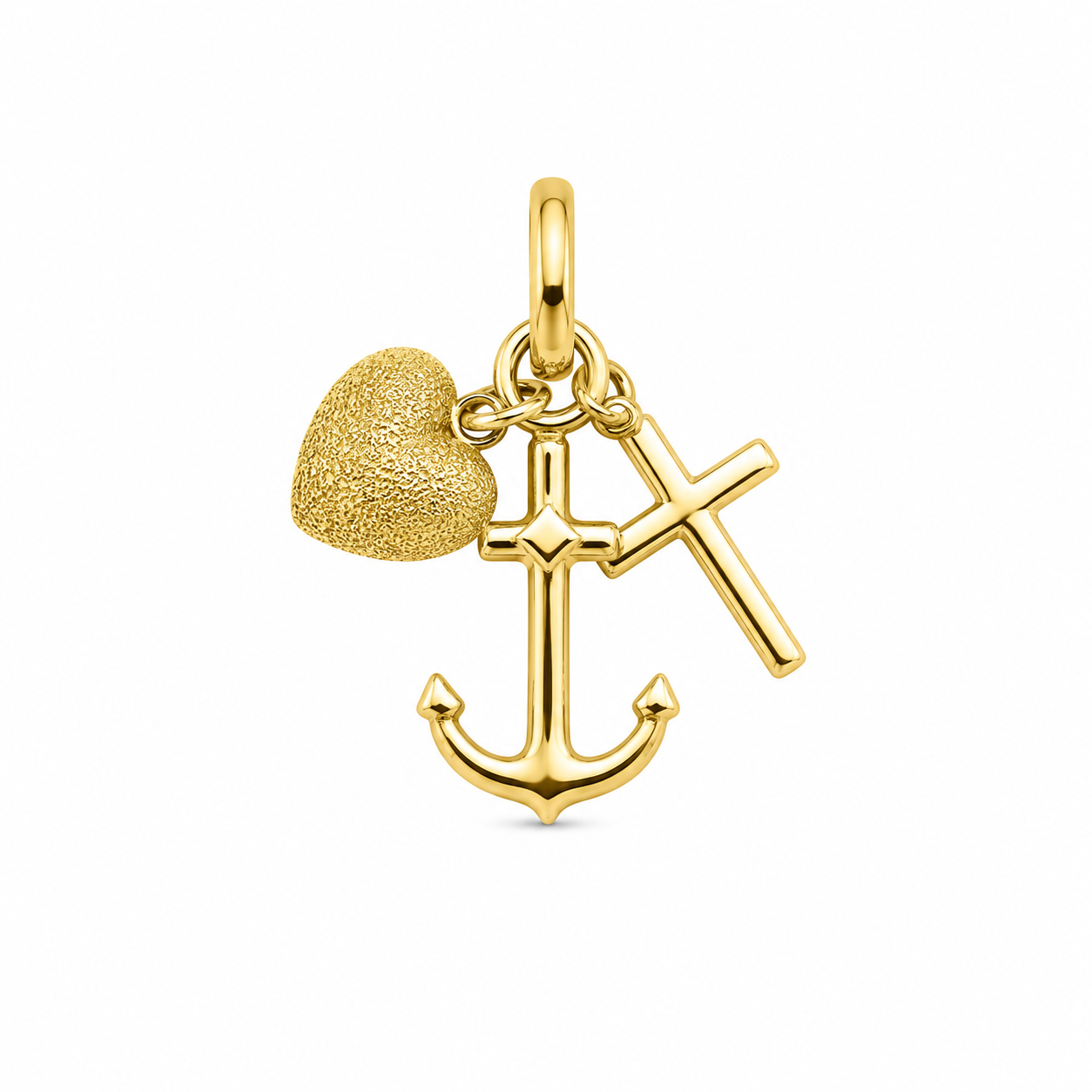 Ciondolo Fede Speranza e Carità in Oro 18k GRC89