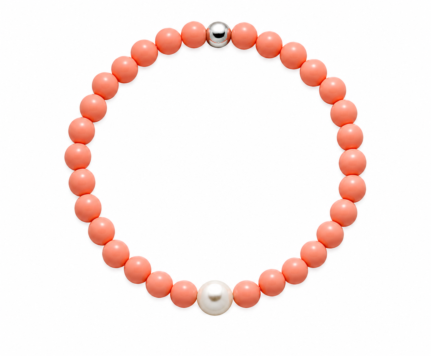 Miluna Bracciale Pasta Corallo Rosa e Perla PBR3207