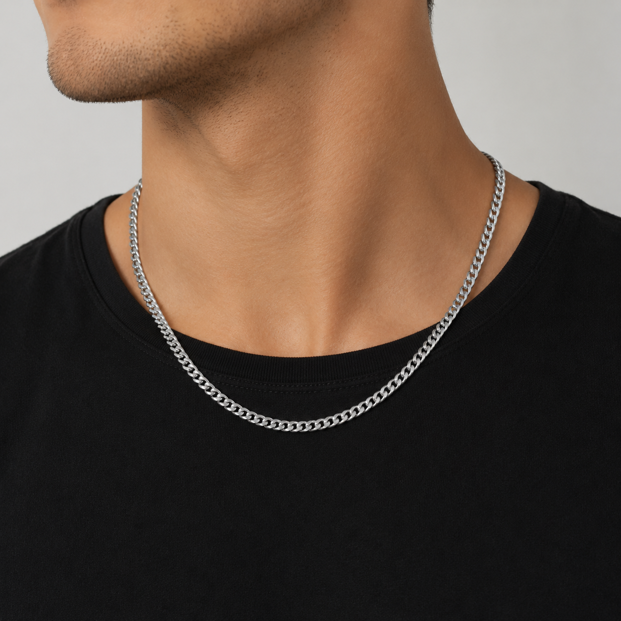 Collana Groumette in Oro Bianco 18K