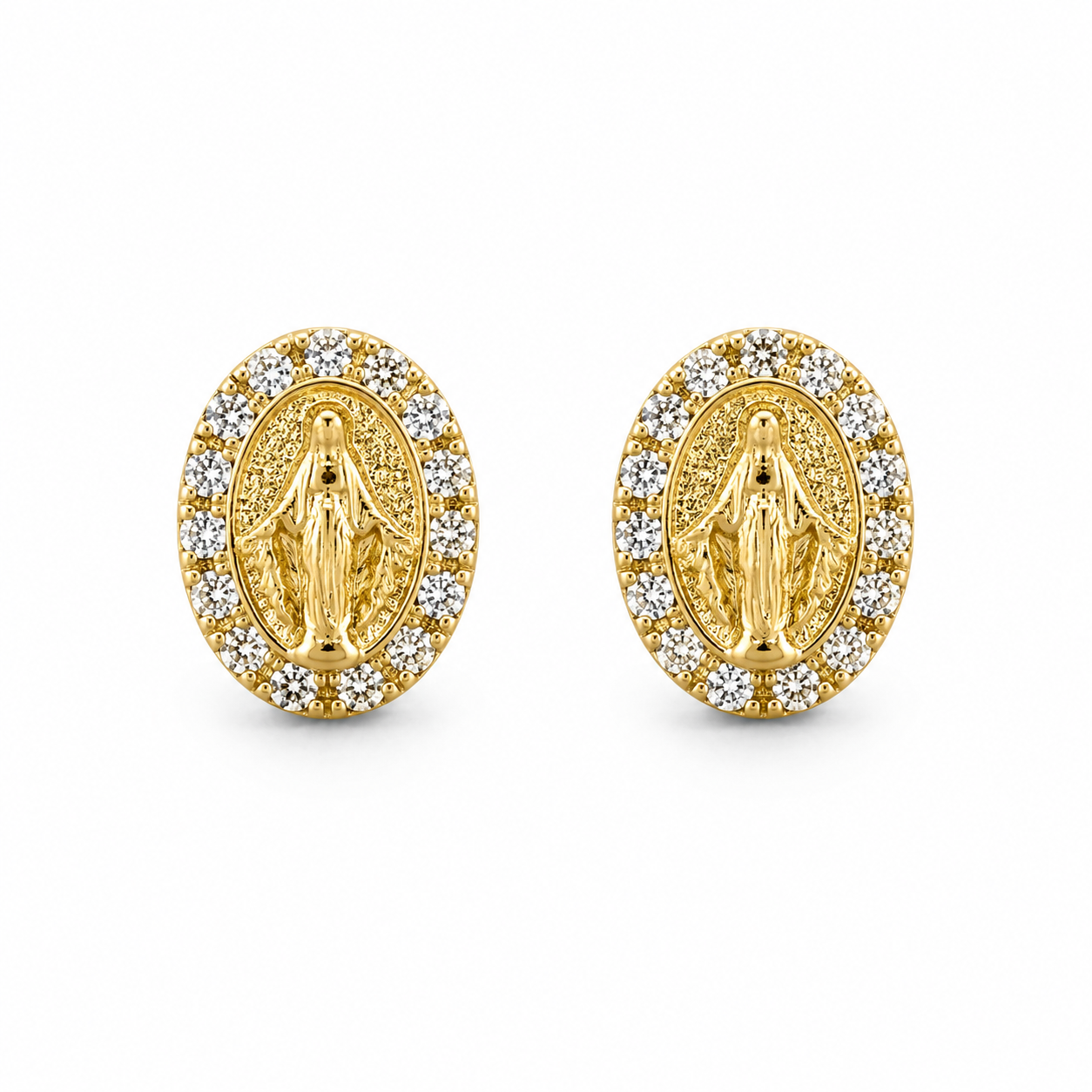 Orecchini Madonna In Oro Giallo 18k GROR08