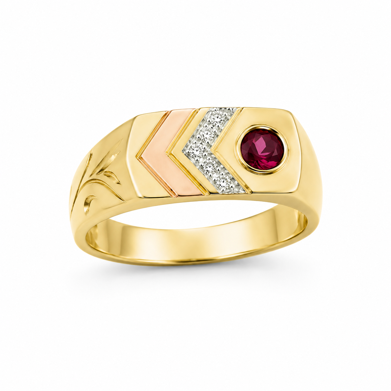 Anello Rubino e Diamanti in Oro 18K GRAU08