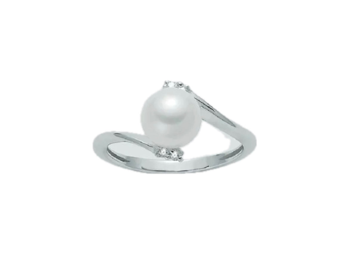 Miluna Anello Perla e Diamanti PLI1094