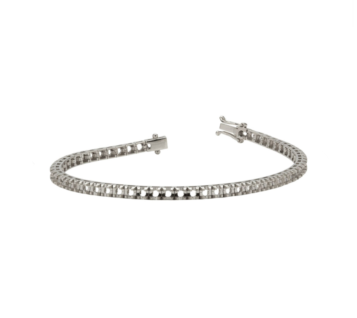 Bracciale Tennis Diamantato Griffe a Piramide