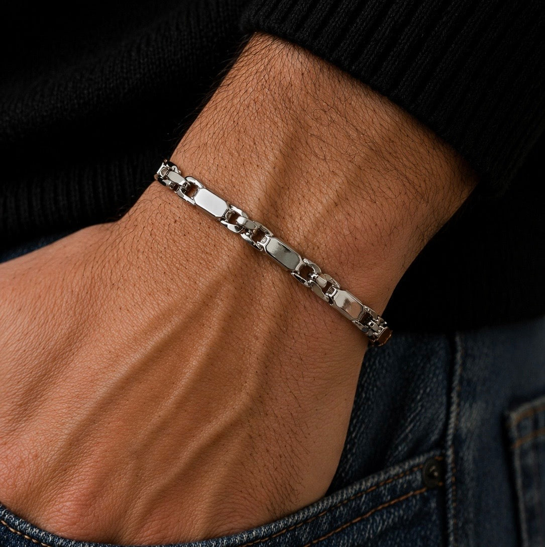 Bracciale Bar Link in Argento 925