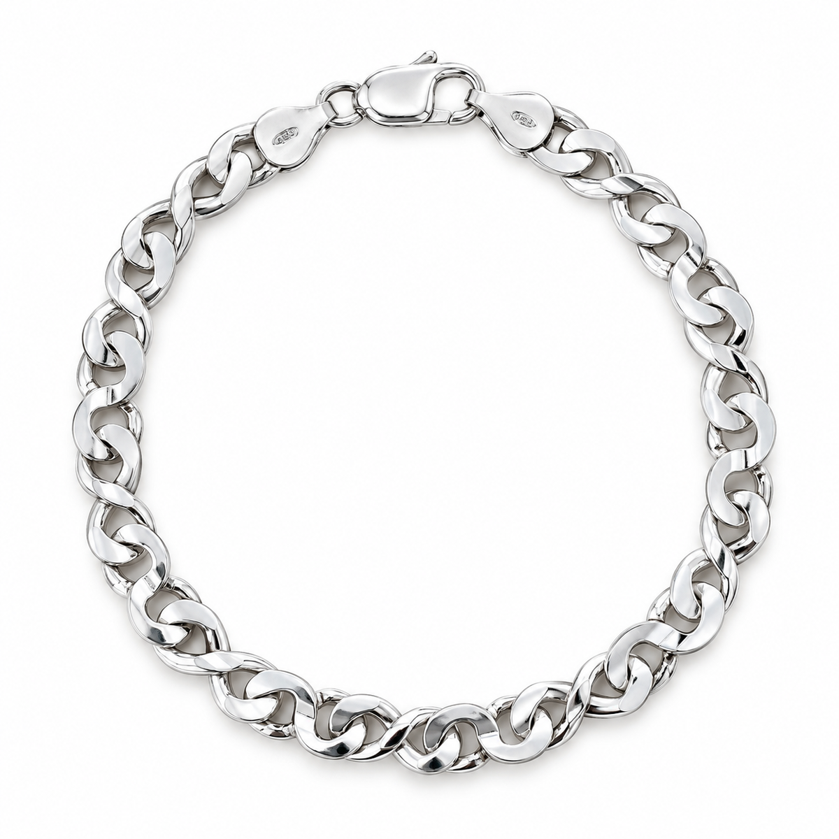 Bracciale Groumette/Alternata in Argento 925