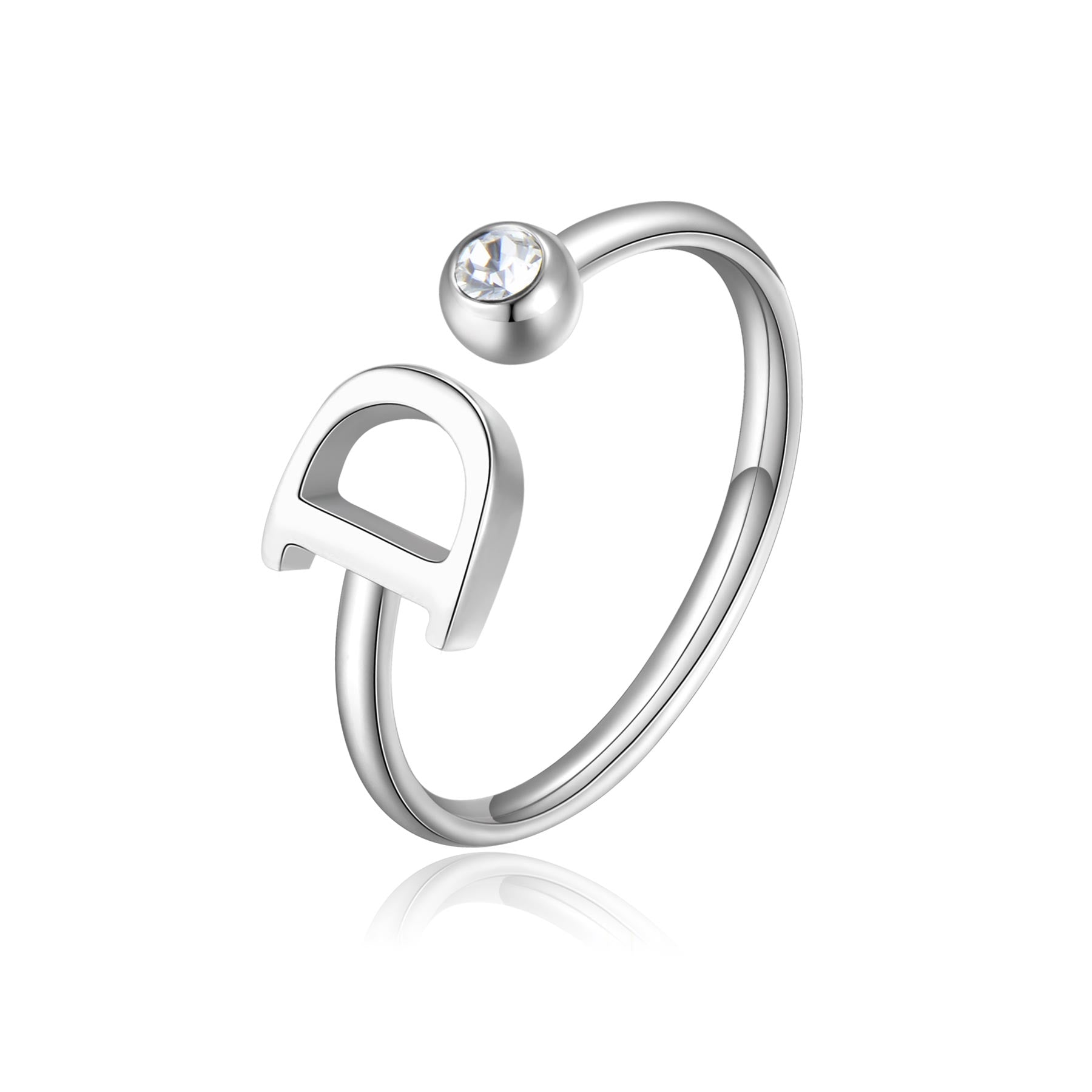 S’Agapõ Anello Click Lettera D SCK175