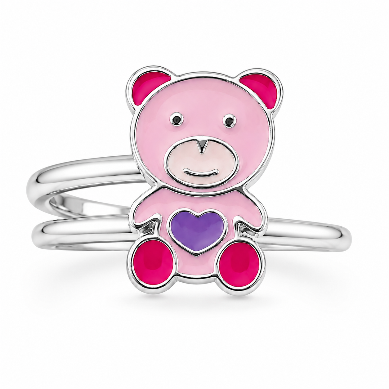 Anello Orsetto Rosa Da Bambina