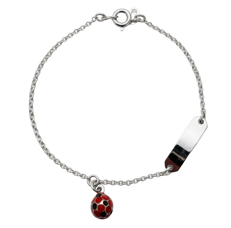 Bracciale Argento 925 Calcio Con Targa