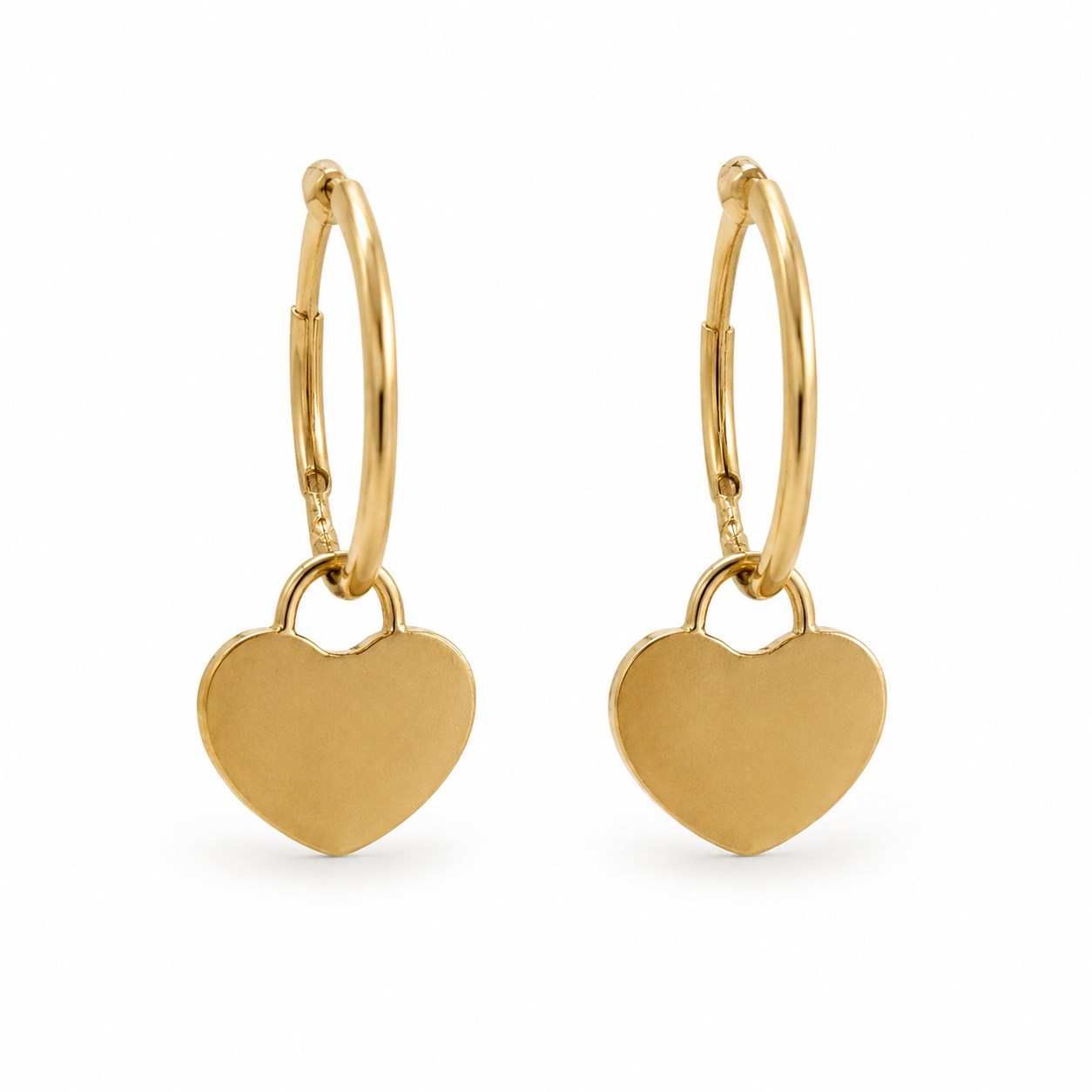 Orecchini Cerchietti Cuore in Oro 18k GROR46