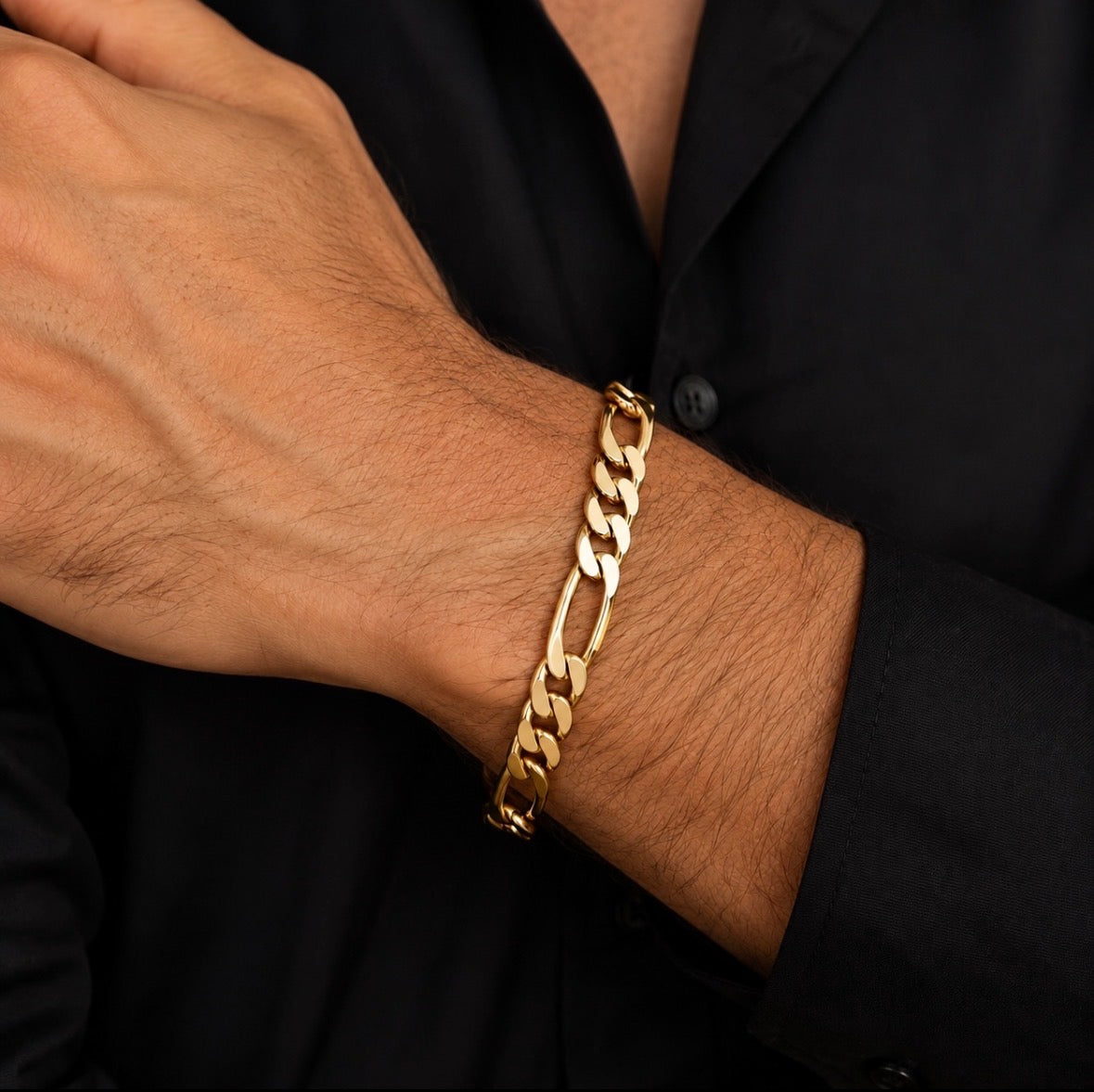 Bracciale Figaro in Oro 18k