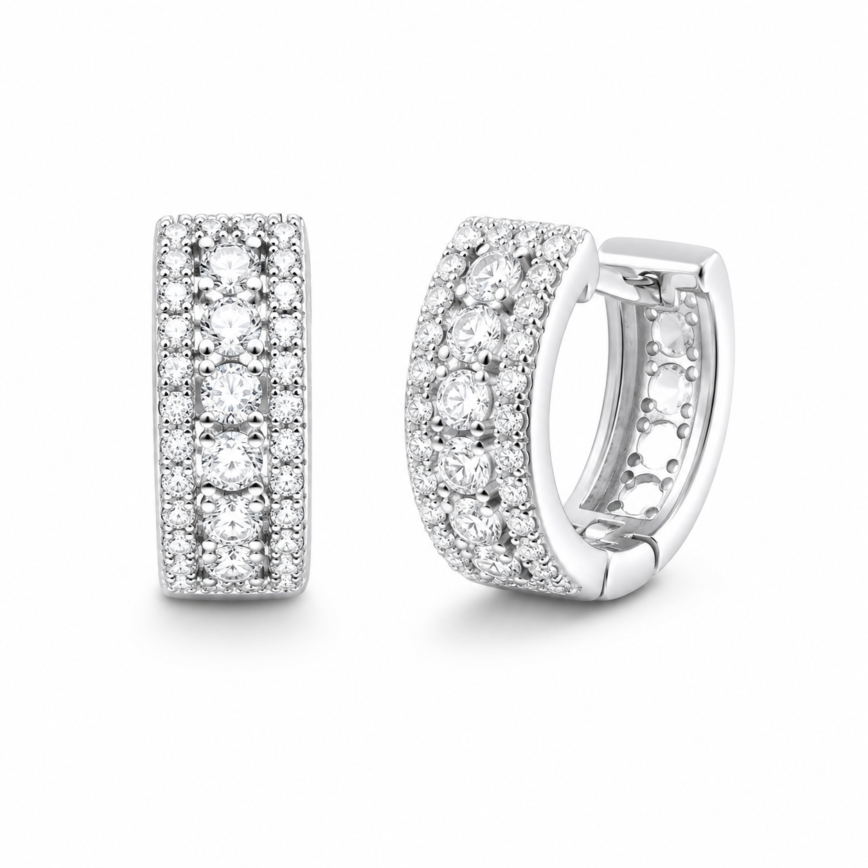 Orecchini a Cerchio Multisize in Argento 925 GROA02