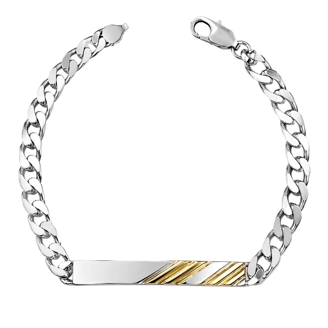 Bracciale Groumette Bi-Colore in Argento 925
