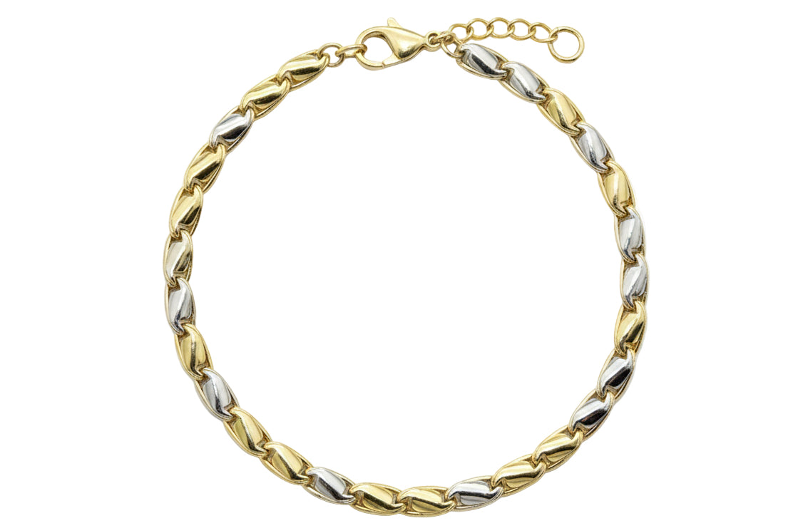 Bracciale bi-colore in oro 18k