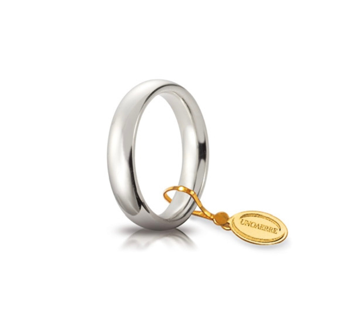 Fede Comoda mm. 4,0 in Oro Bianco 750