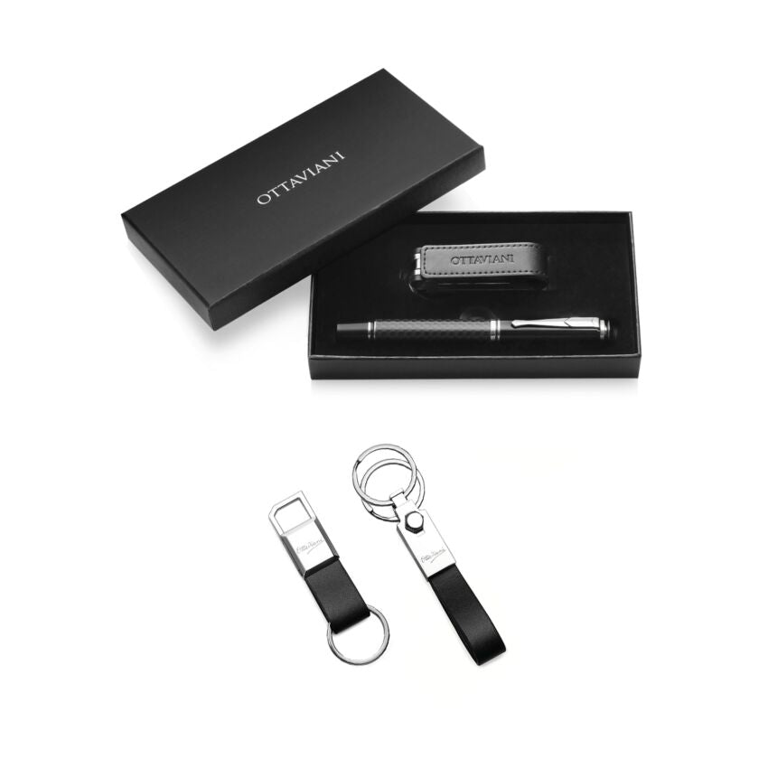 Ottaviani Set Penna Roller Portachiavi e Chiavetta USB 84290