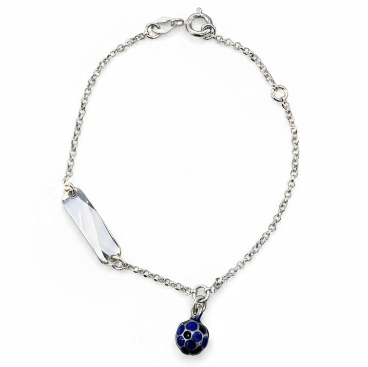 Bracciale Argento 925 Calcio Con Targa