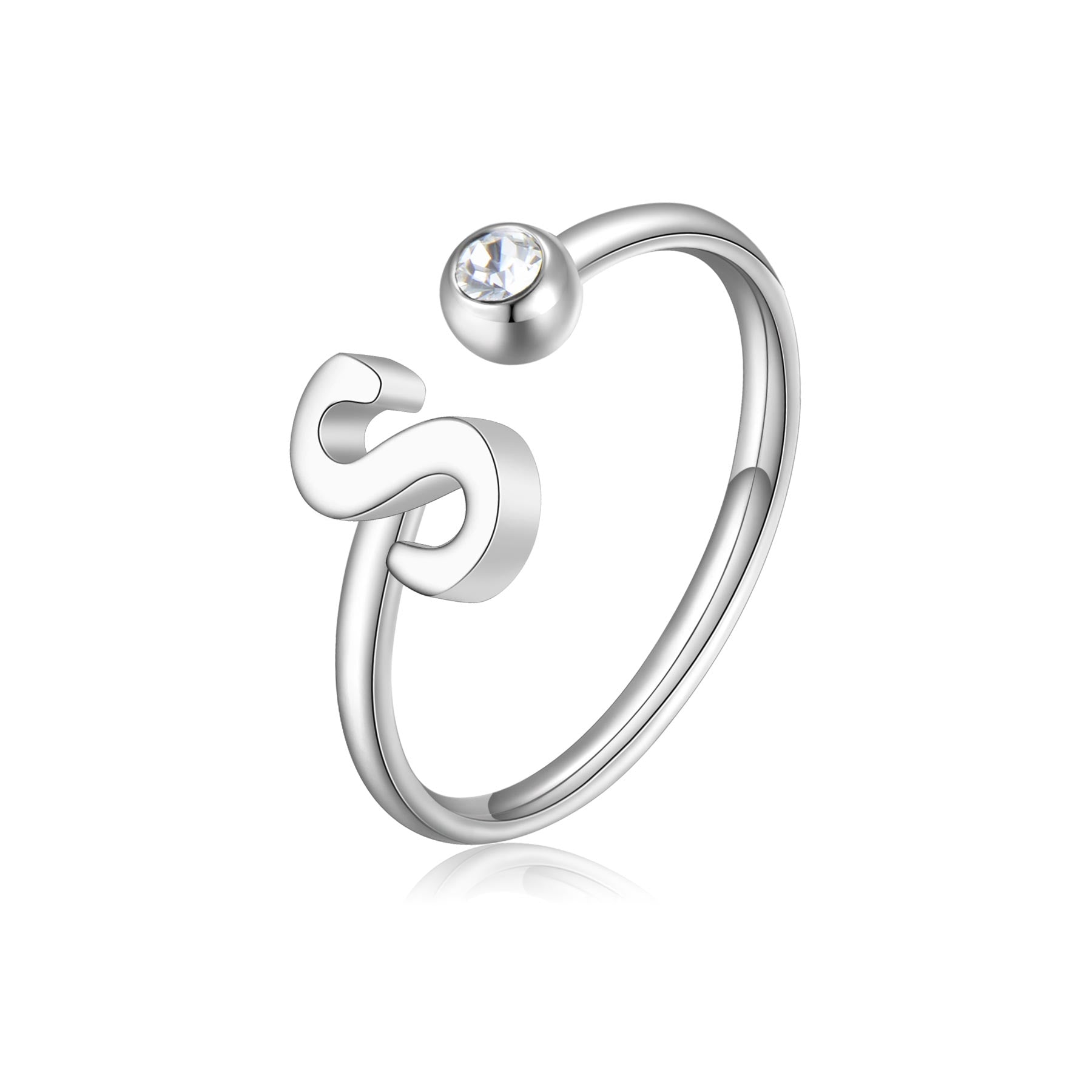 S’Agapõ Anello Click Lettera S SCK189