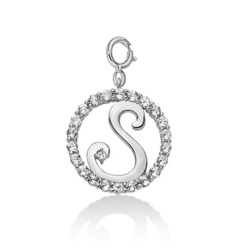 Miluna Charm in Argento Lettera S PFD857-S