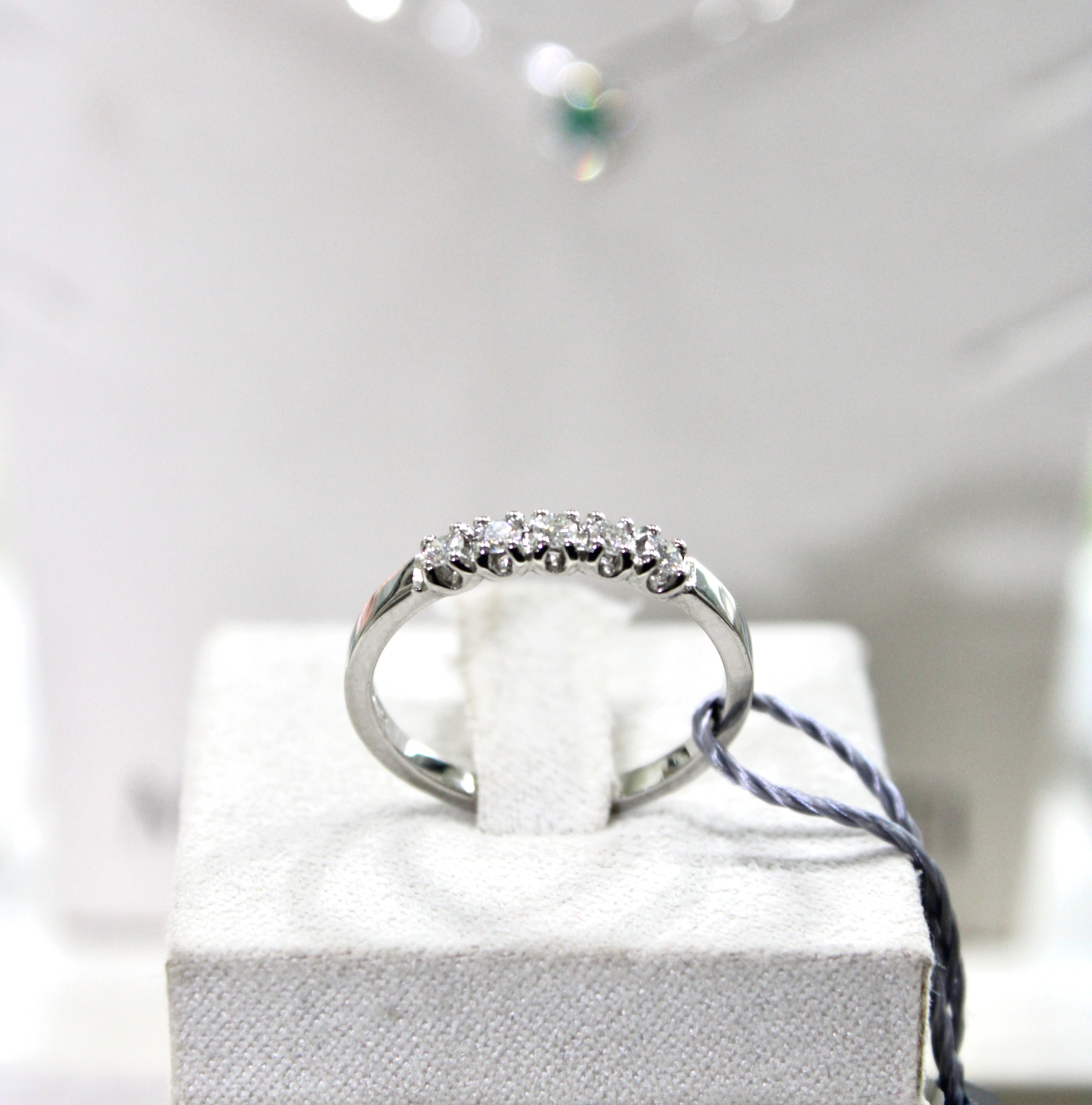 GR Anello Veretta Oro Bianco 18k e Diamanti