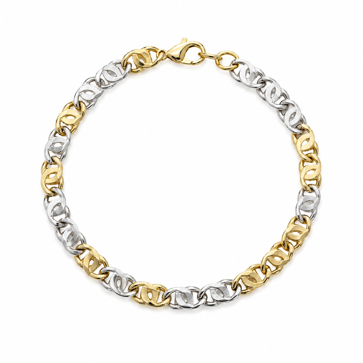 Bracciale bi-colore in oro 18k