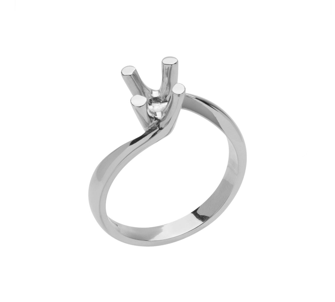 Anello Solitario Contrariè Griffe Tonde