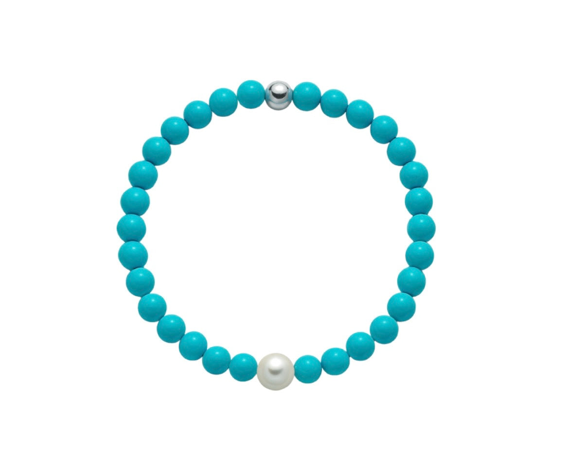 Miluna Bracciale Pasta di Turchese e Perla PBR3206