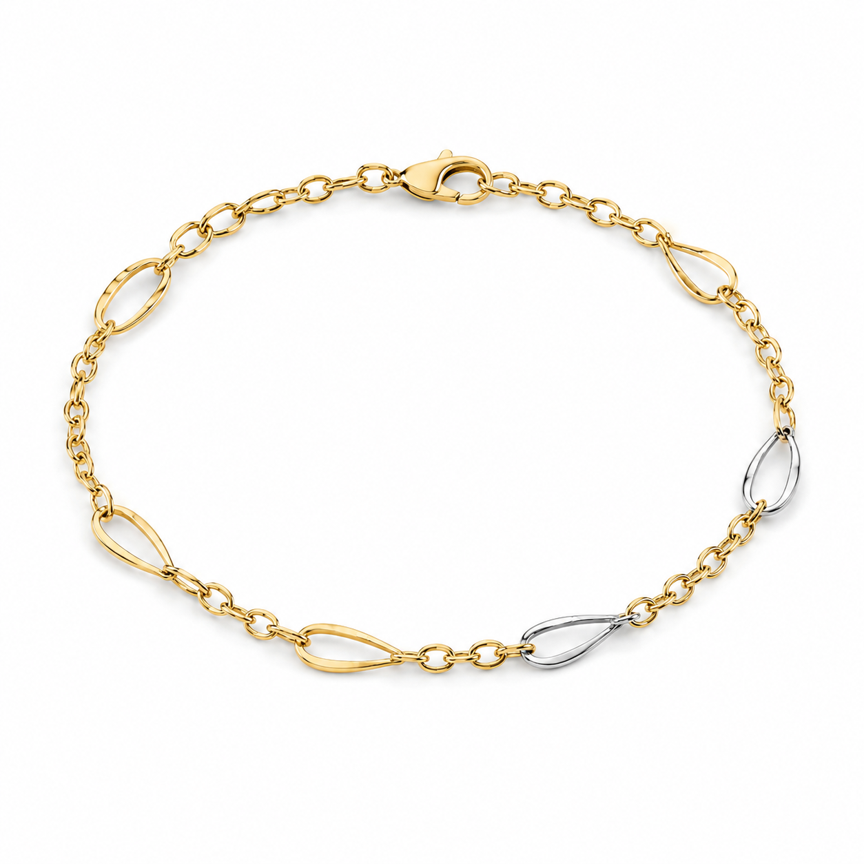 Bracciale in Oro Bi-Colore 18K