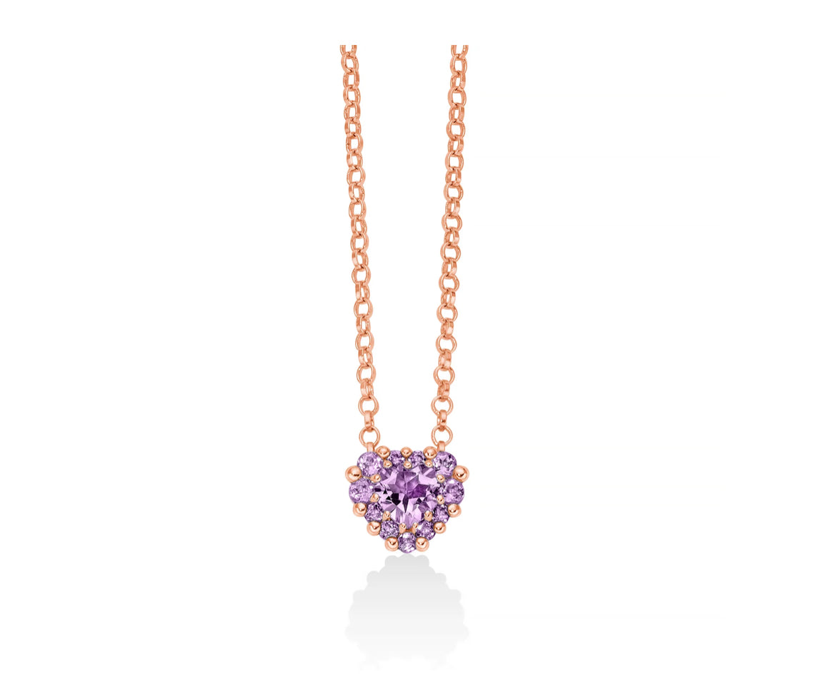 Miluna Collana Ametista in Argento 925 CLD4803