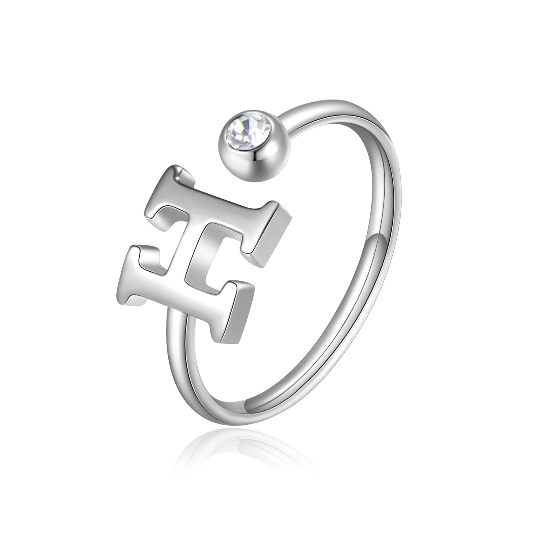 S’Agapõ Anello Click Lettera H SCK179