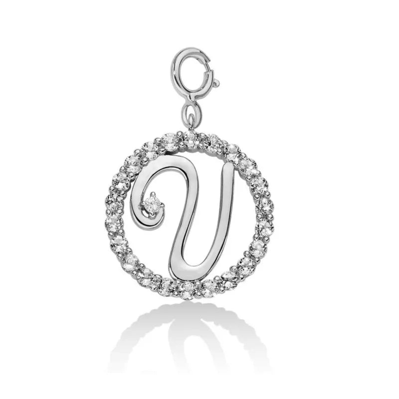 Miluna Charm in Argento Lettera U PFD857-U