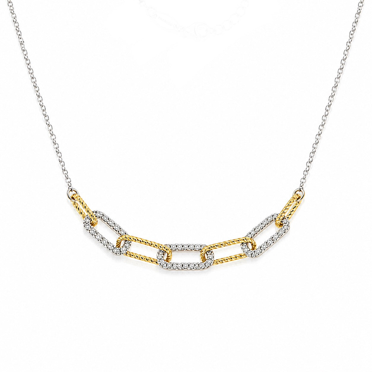 Fraboso Collana Bi-Colore in Argento 925 GR10759BCZI
